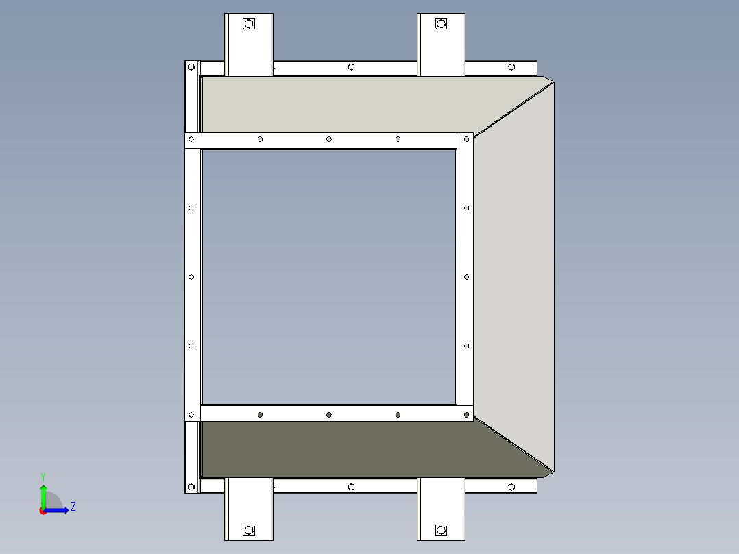 TD75型带式输送机头部漏斗 TD4J13左视图