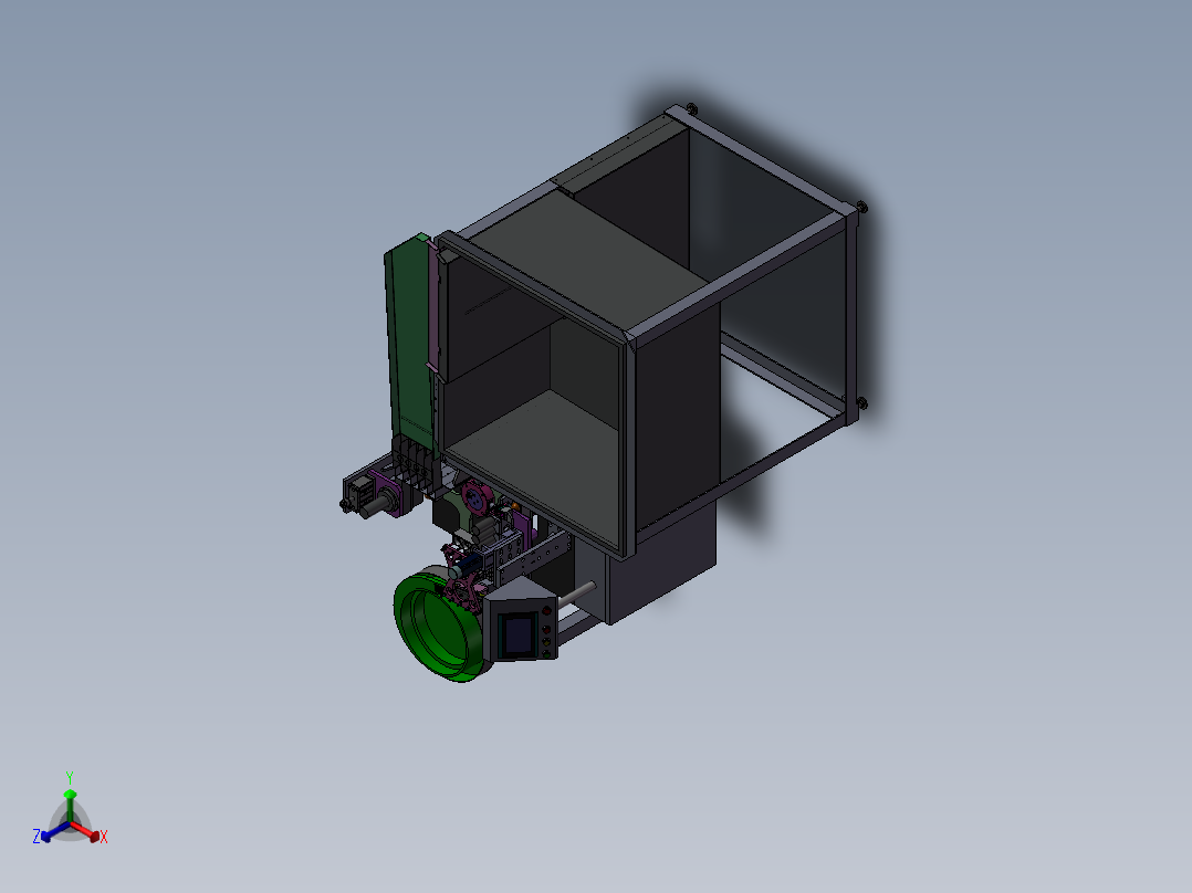 乒乓球上打孔插入塞子机sw21正等轴测图