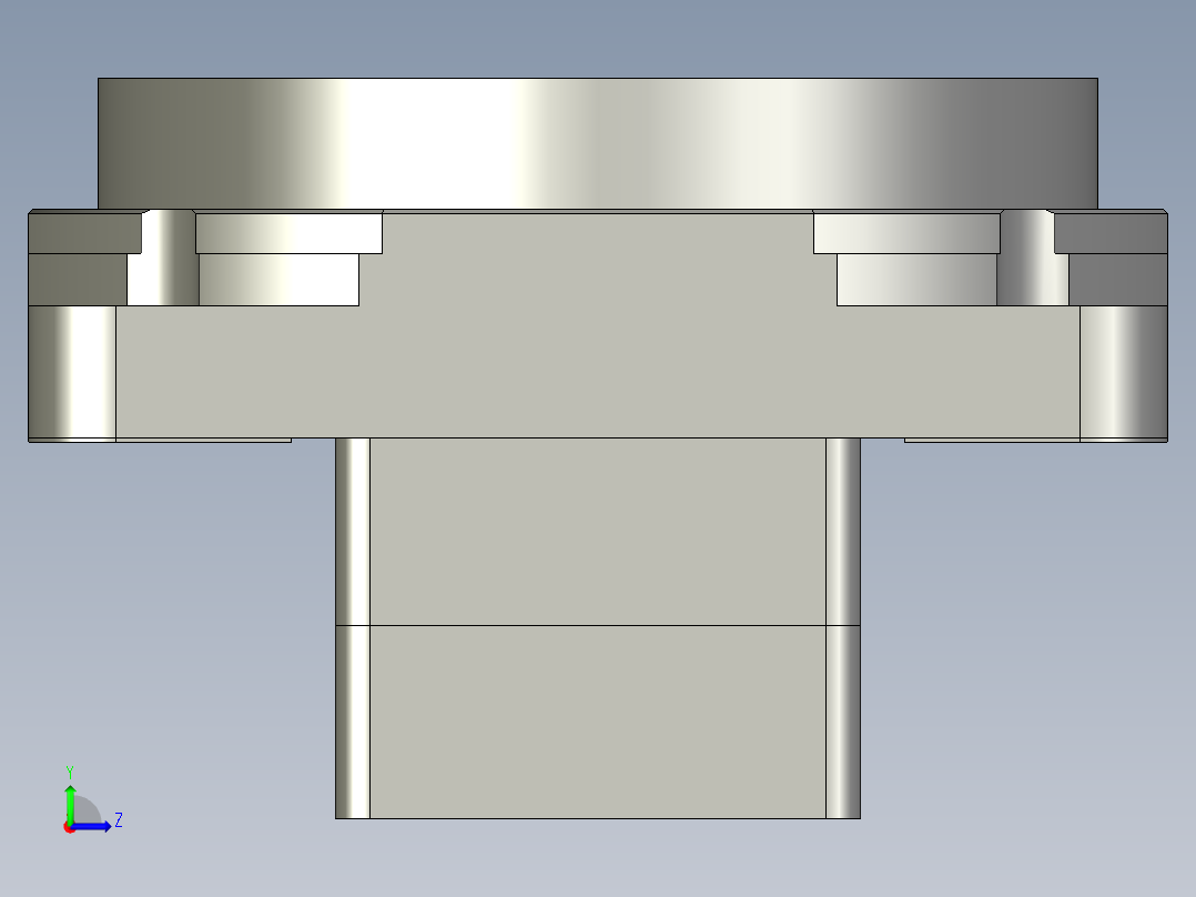 中空旋转平台KFN130-10模型(8-21 36-2 4-4.5-50-50)左视图