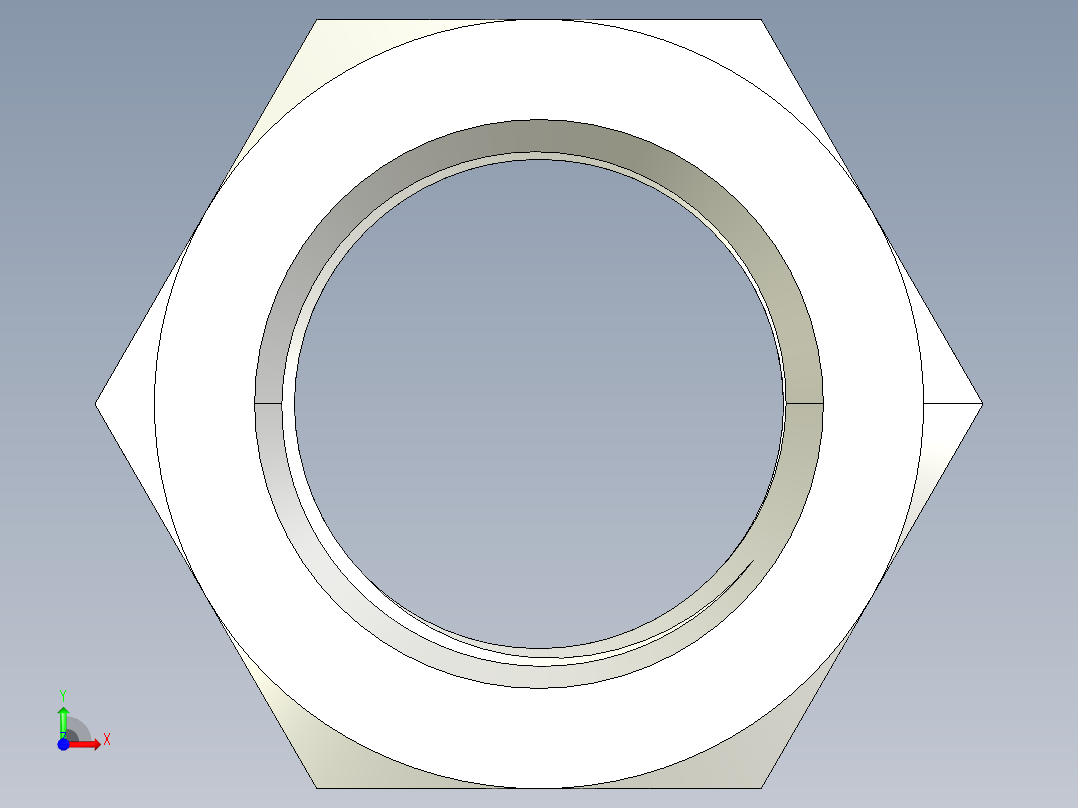 DIN 934 螺母-M100 Nut.STEP前视图