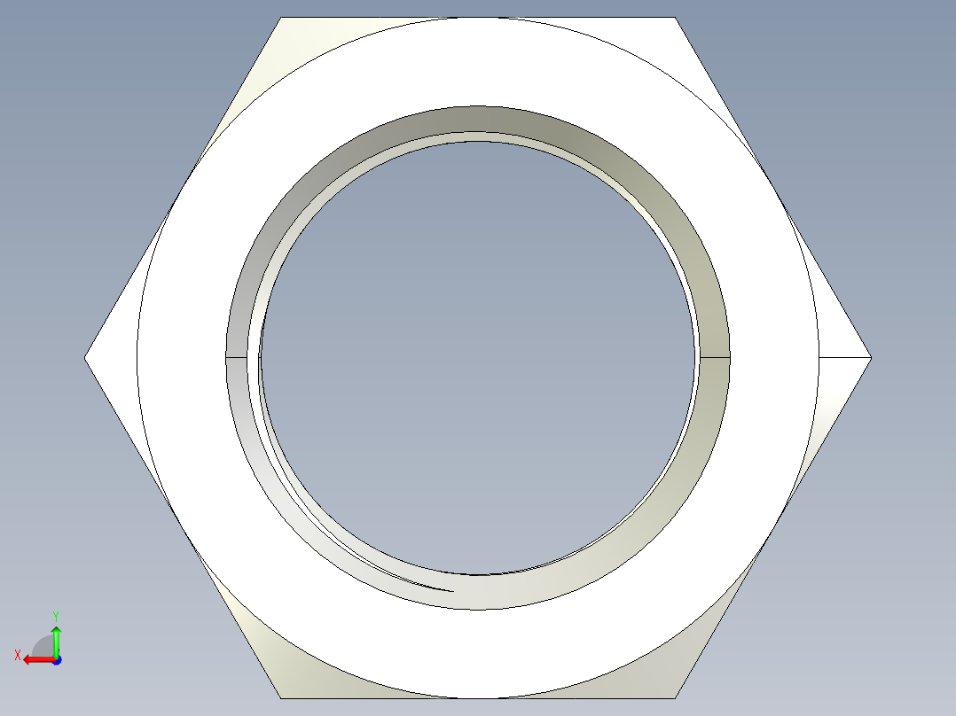 DIN 934 螺母-M100 Nut.STEP后视图