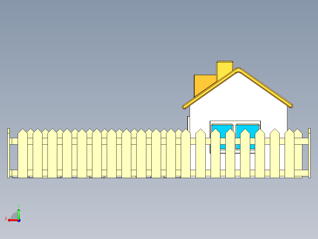 nventor农村小院后视图