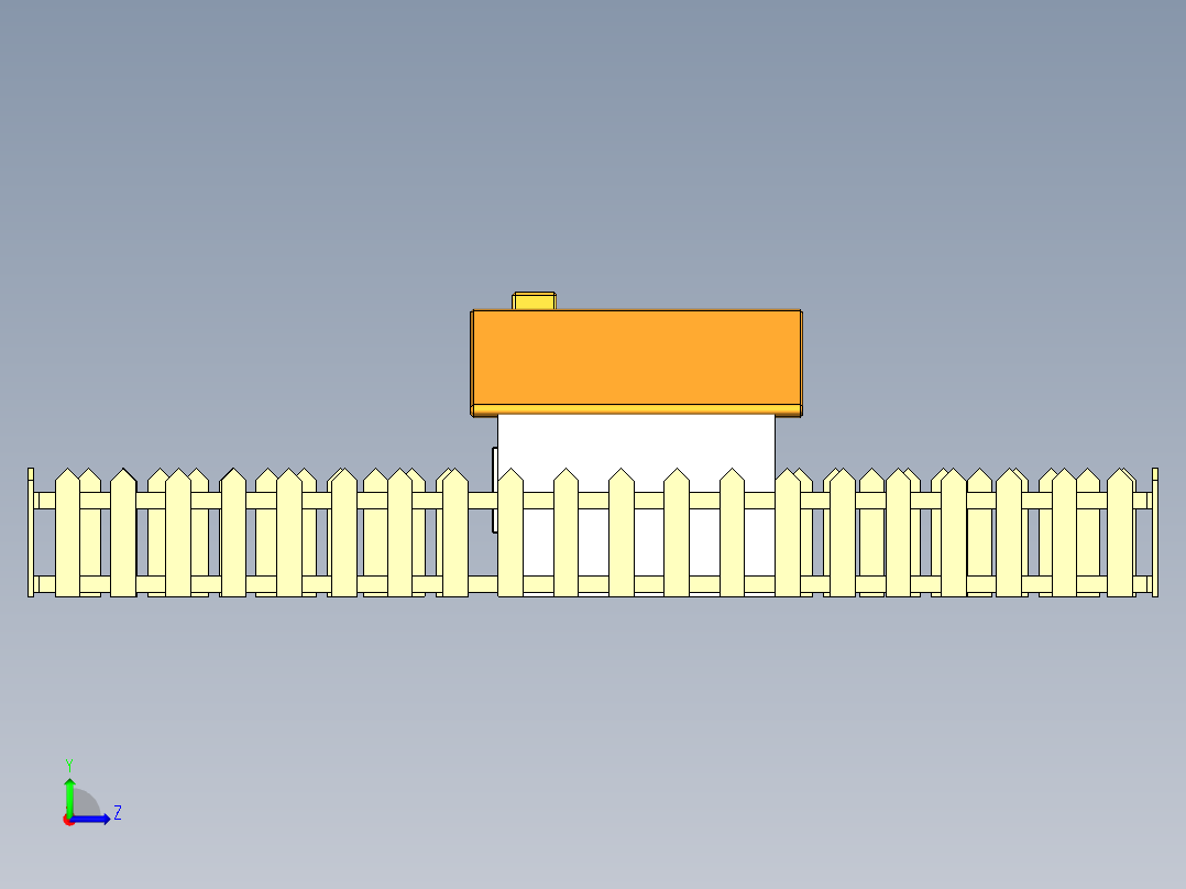 nventor农村小院左视图