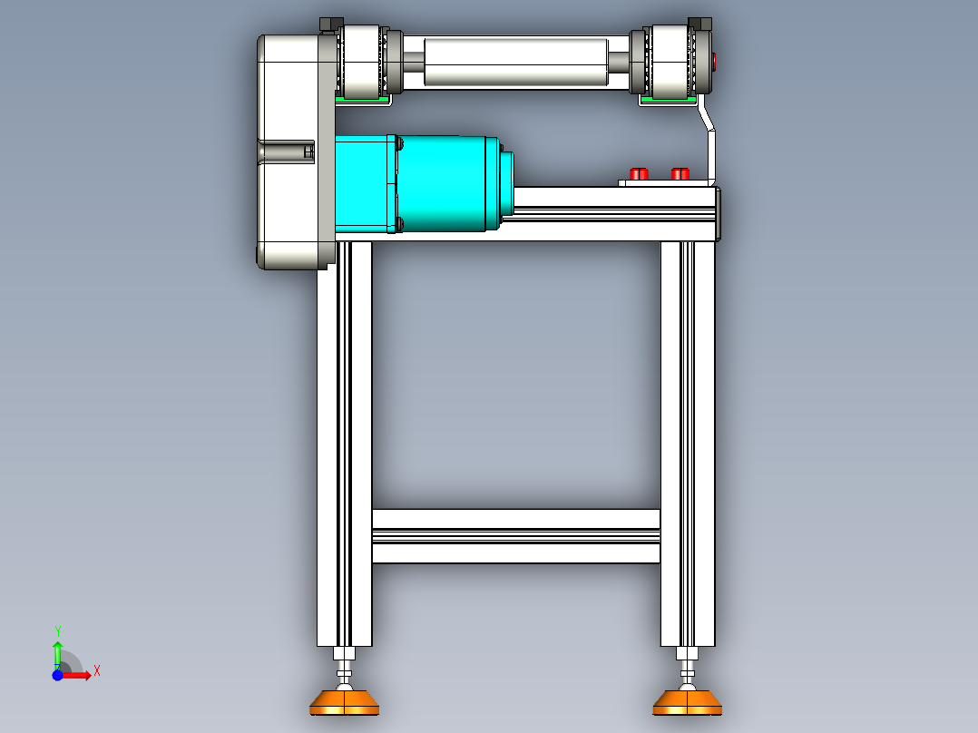 LE-XC4040-重载托盘输送线右边驱动前视图