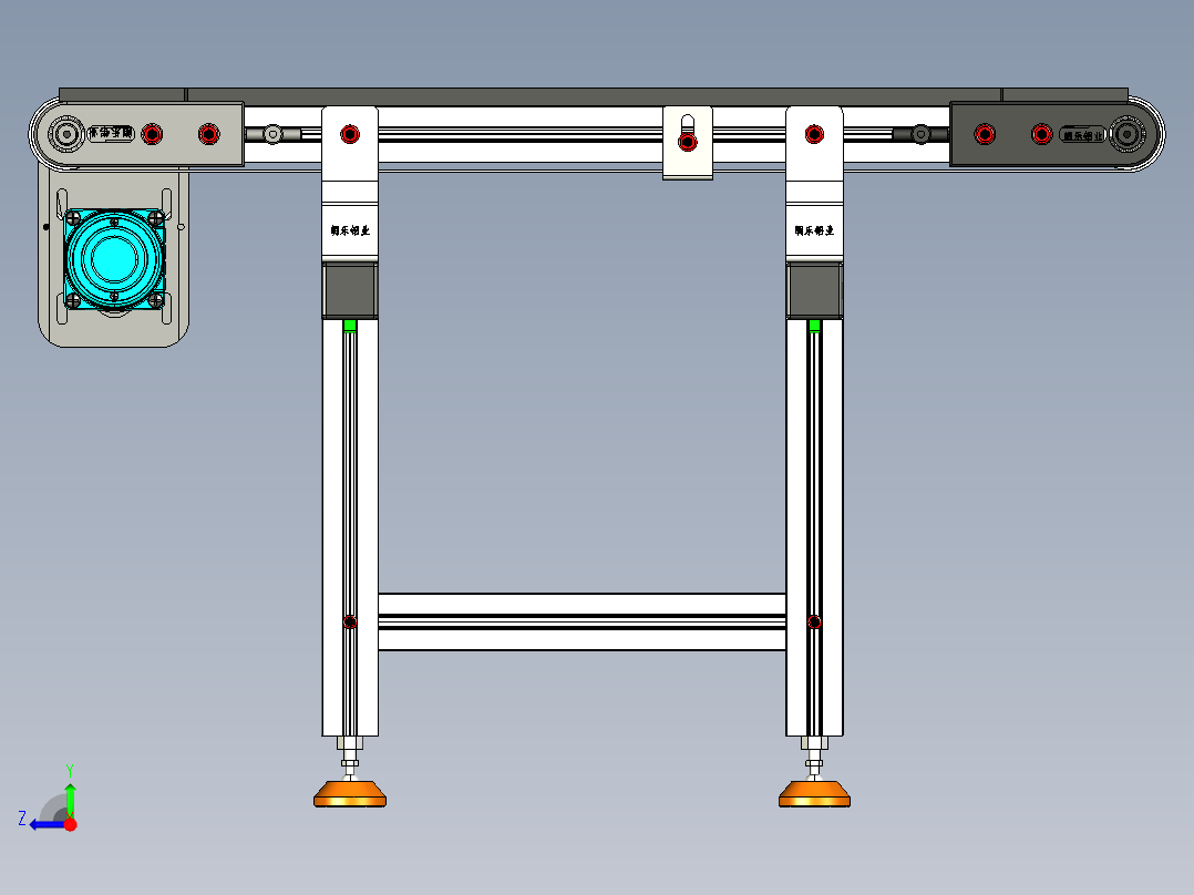 LE-XC4040-重载托盘输送线右边驱动右视图