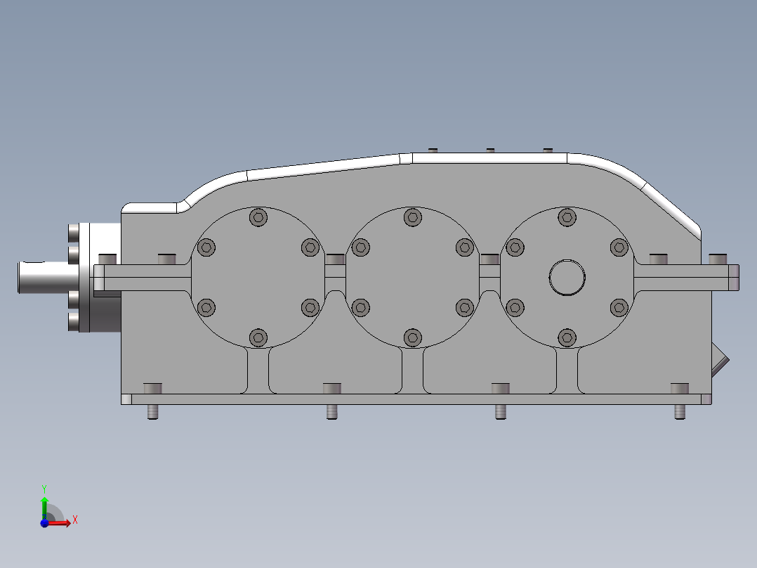 齿轮减速箱前视图