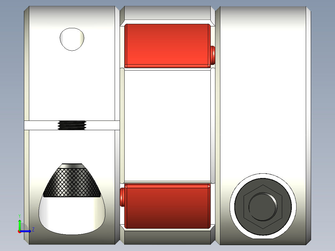 5mm 至 5mm 弹性联轴器左视图