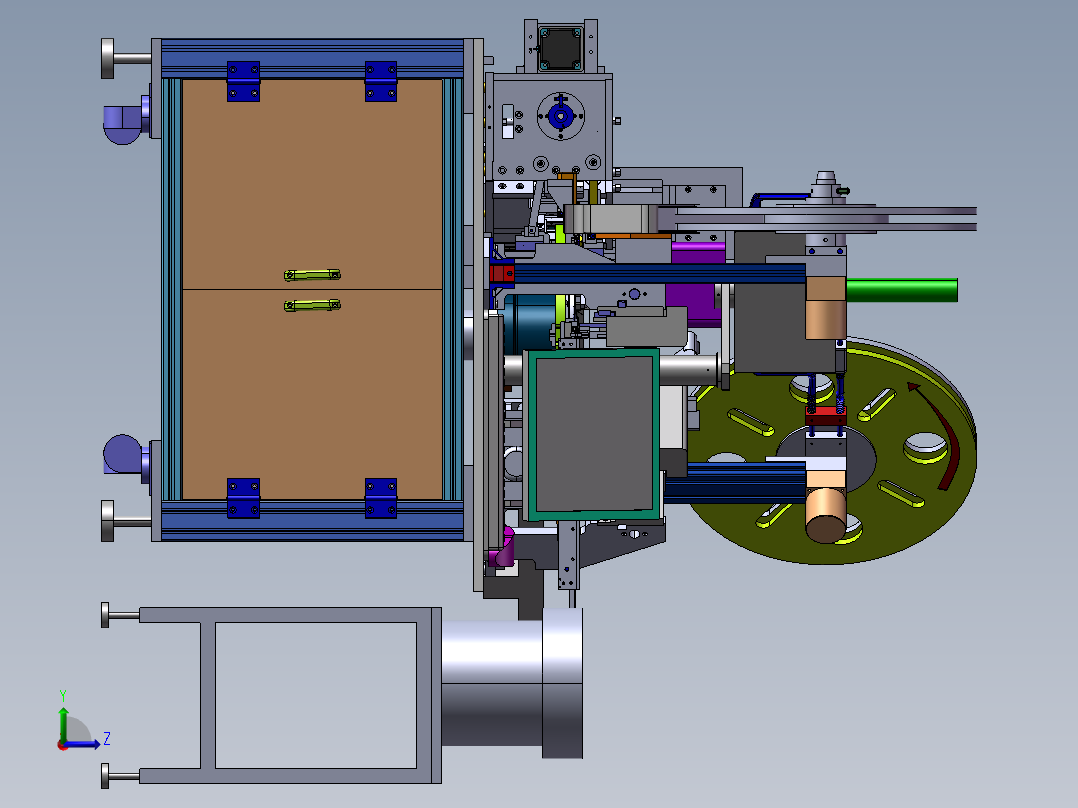 B23_非标精密凸轮插针点焊检测一体机左视图