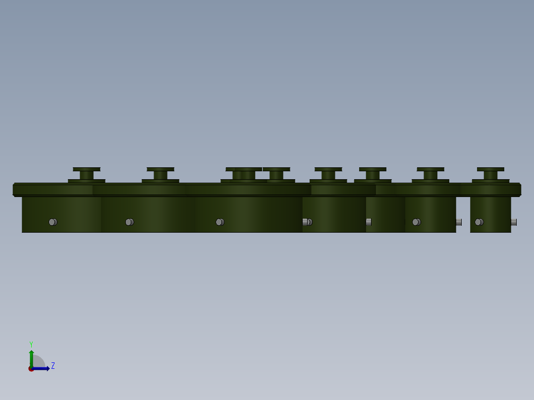 08至24号圆形连接器的防尘盖左视图