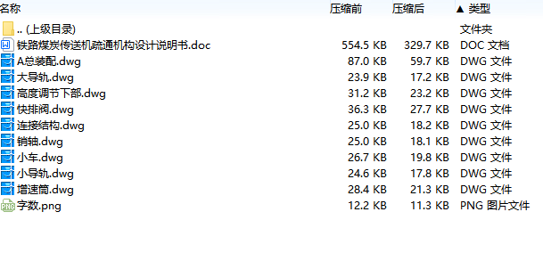 铁路煤炭传送机疏通机构设计含9张CAD图