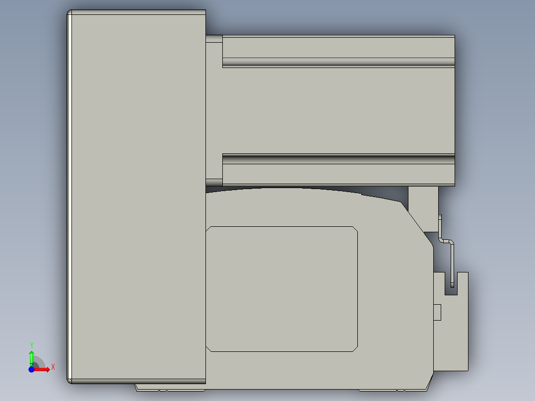 直线模组WG-LHB12-S200-LU设计图纸前视图