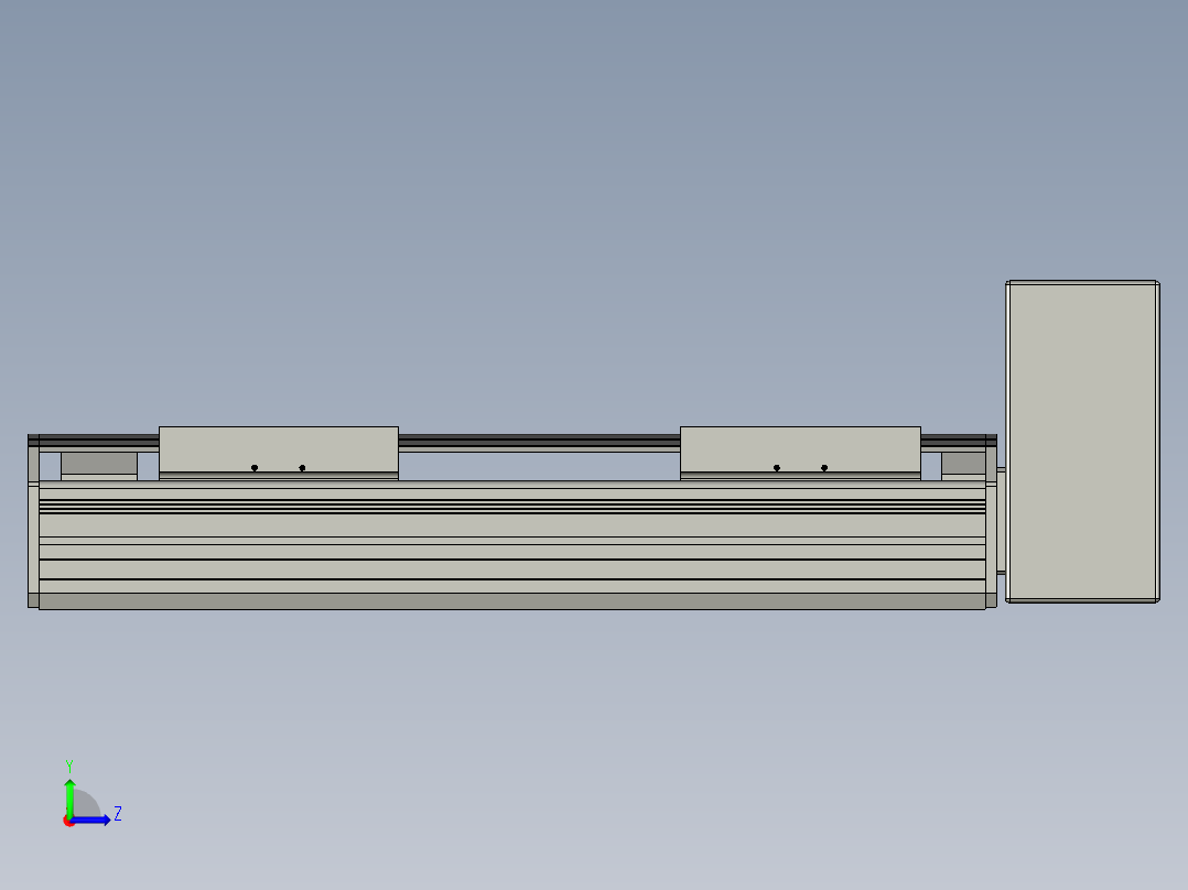 直线模组WG-LHB12-S200-LU设计图纸左视图