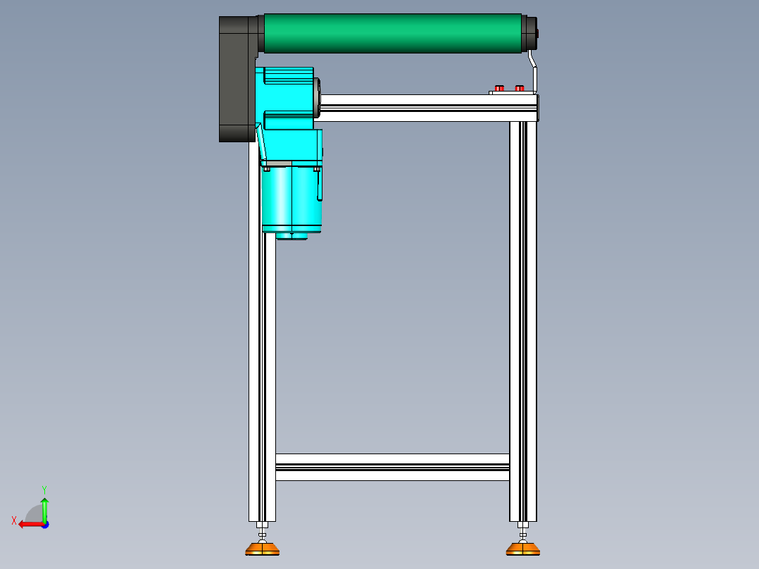 LE-XC5050-右边驱动中载皮带线-负载80kg后视图