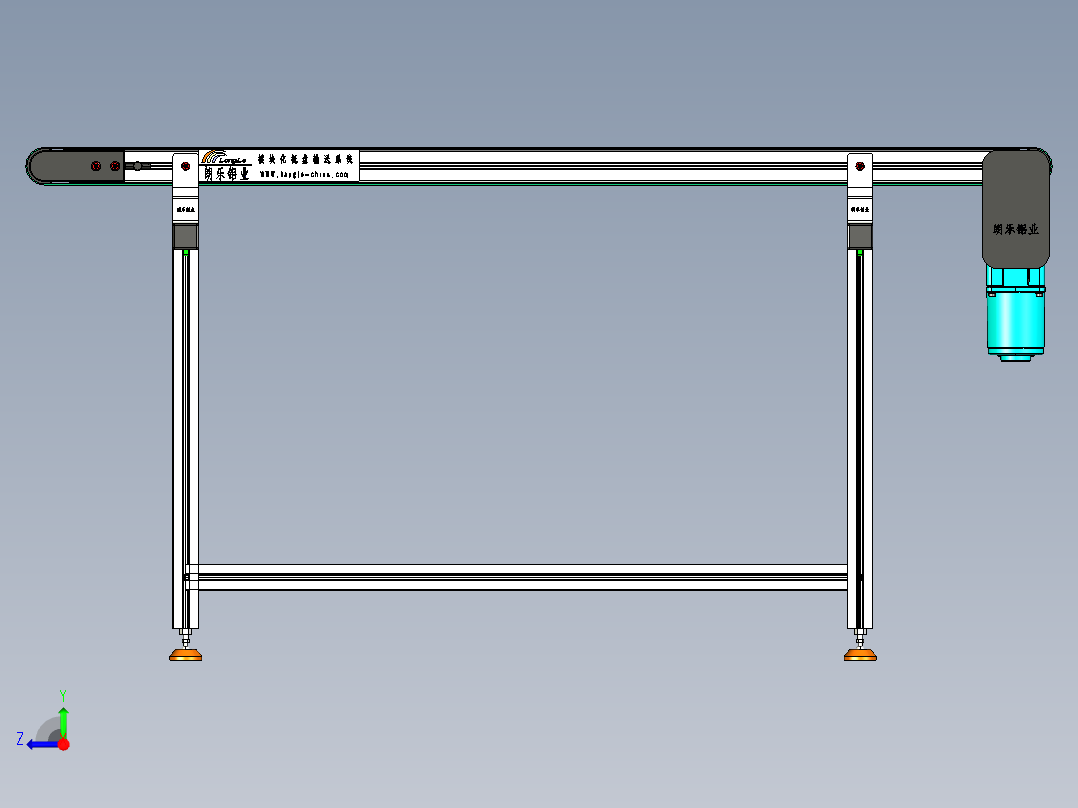 LE-XC5050-右边驱动中载皮带线-负载80kg右视图