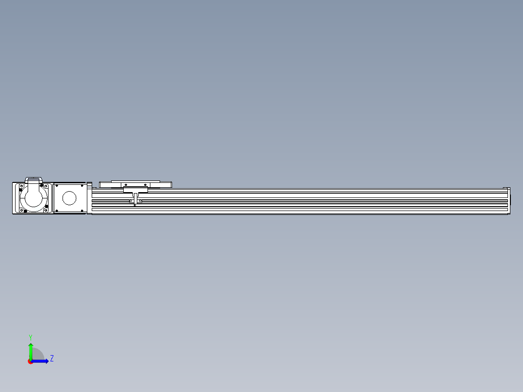 同步带全封闭直线模组TPA-HCB-110D-90-L650-ML-Y-P40-N3左视图