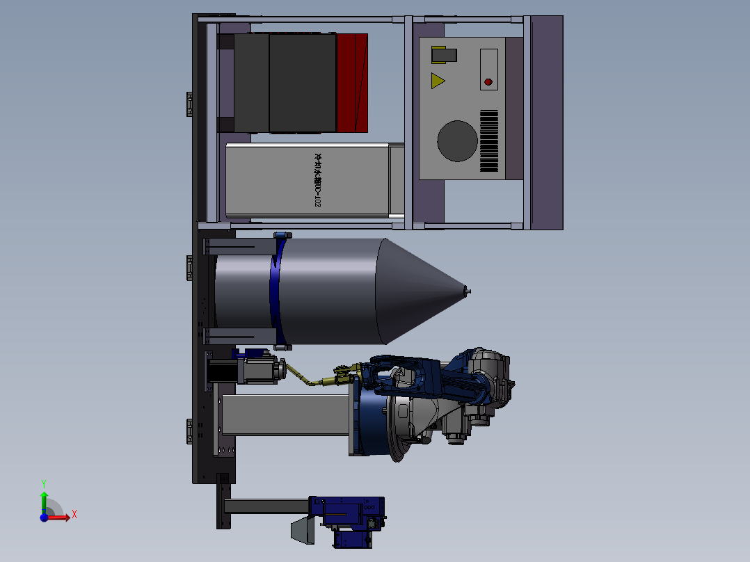 焊接地轨机器人模组sw18前视图