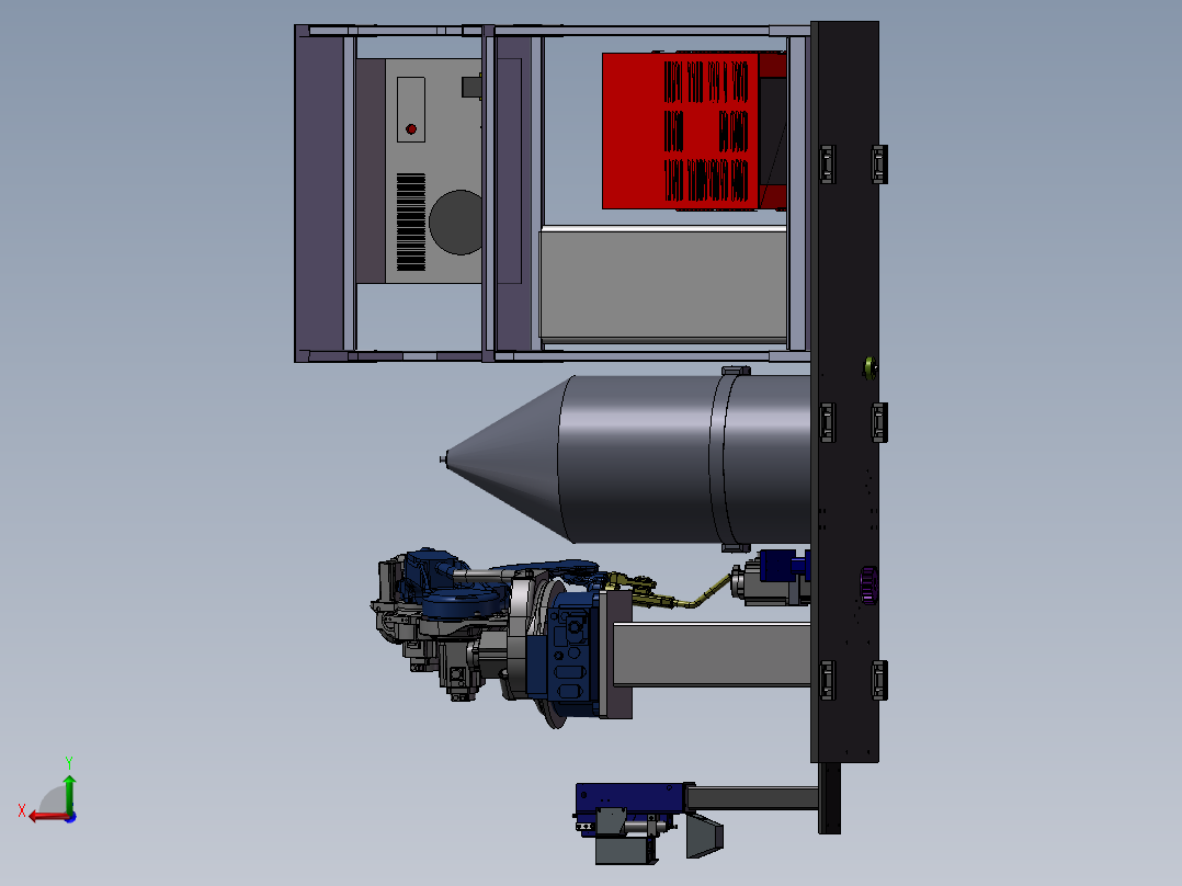 焊接地轨机器人模组sw18后视图
