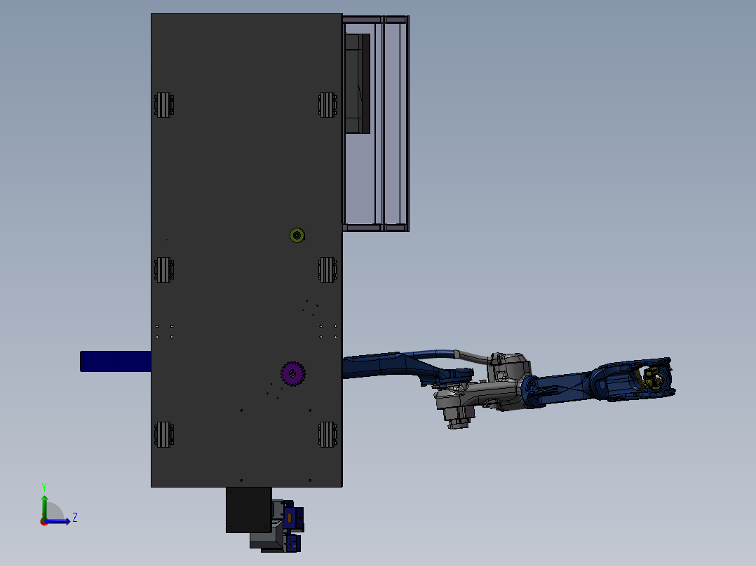 焊接地轨机器人模组sw18左视图