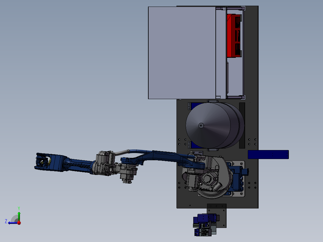 焊接地轨机器人模组sw18右视图