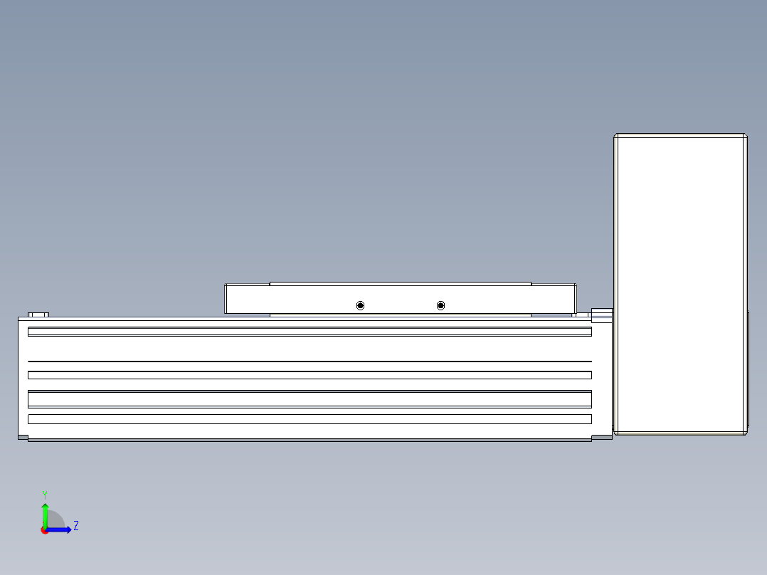 同步带全封闭直线模组TPA-HCB-120D-90-L50-LU-C-P40-N3左视图