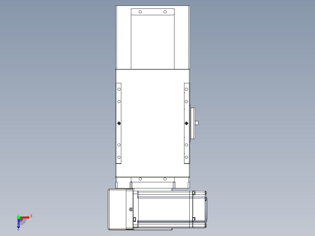同步带全封闭直线模组TPA-HCB-120D-90-L50-LU-C-P40-N3俯视图