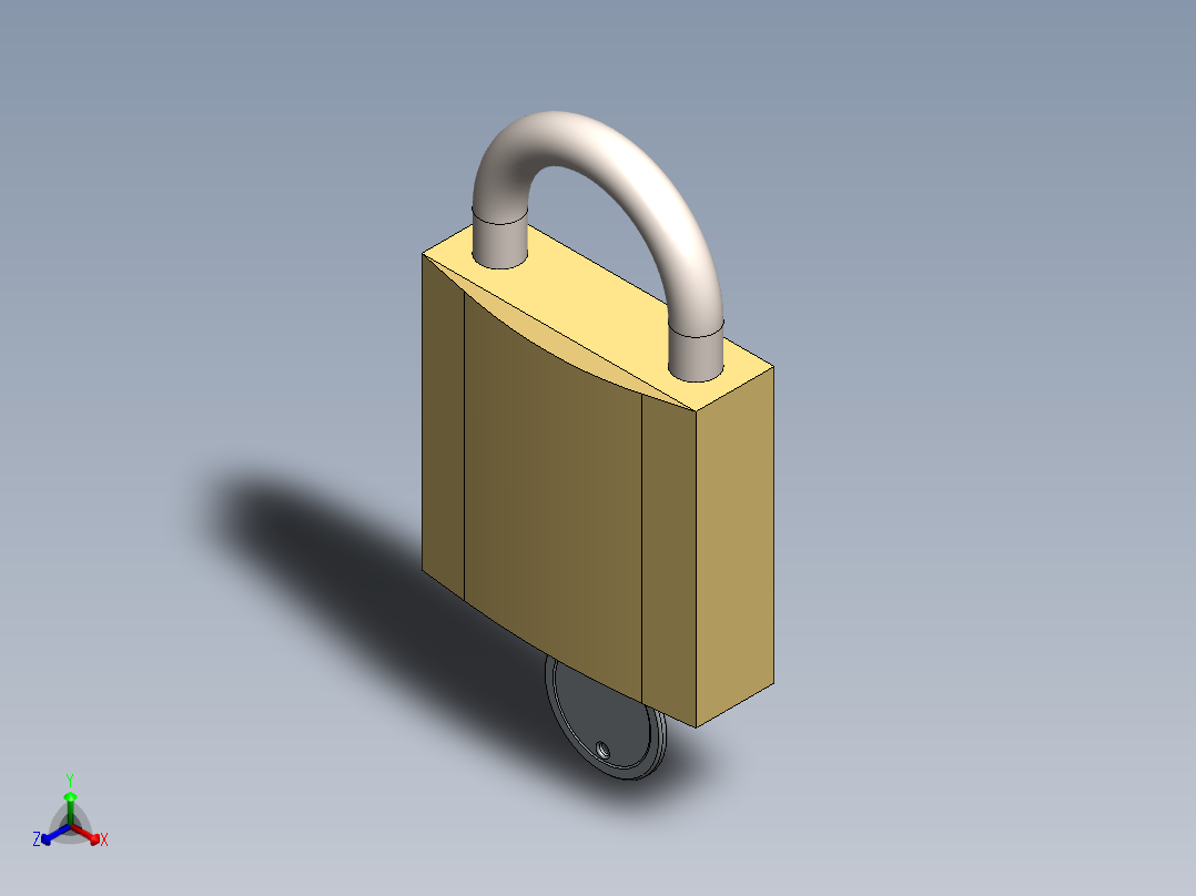 锁组件正等轴测图