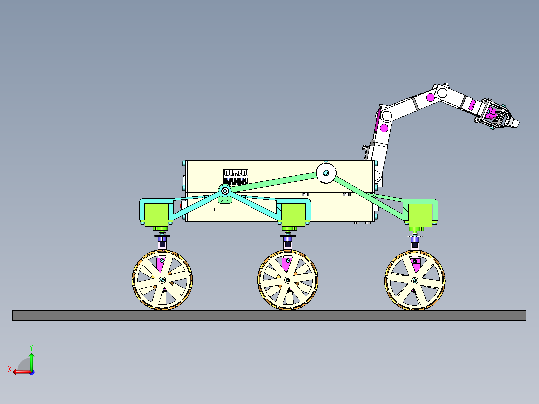 火星探测车后视图