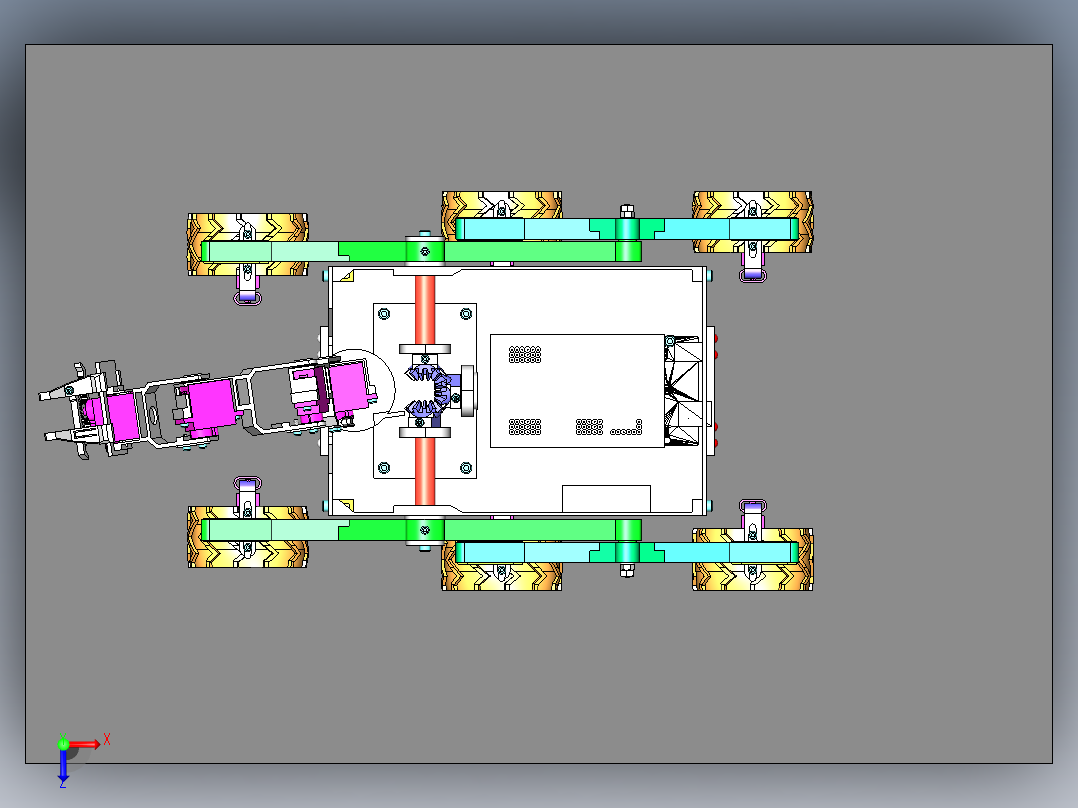火星探测车俯视图