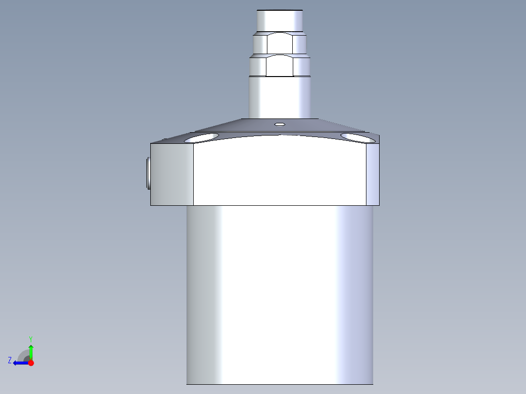 KOSMEKLC0752-GxM-E多系列多零件图纸模型右视图