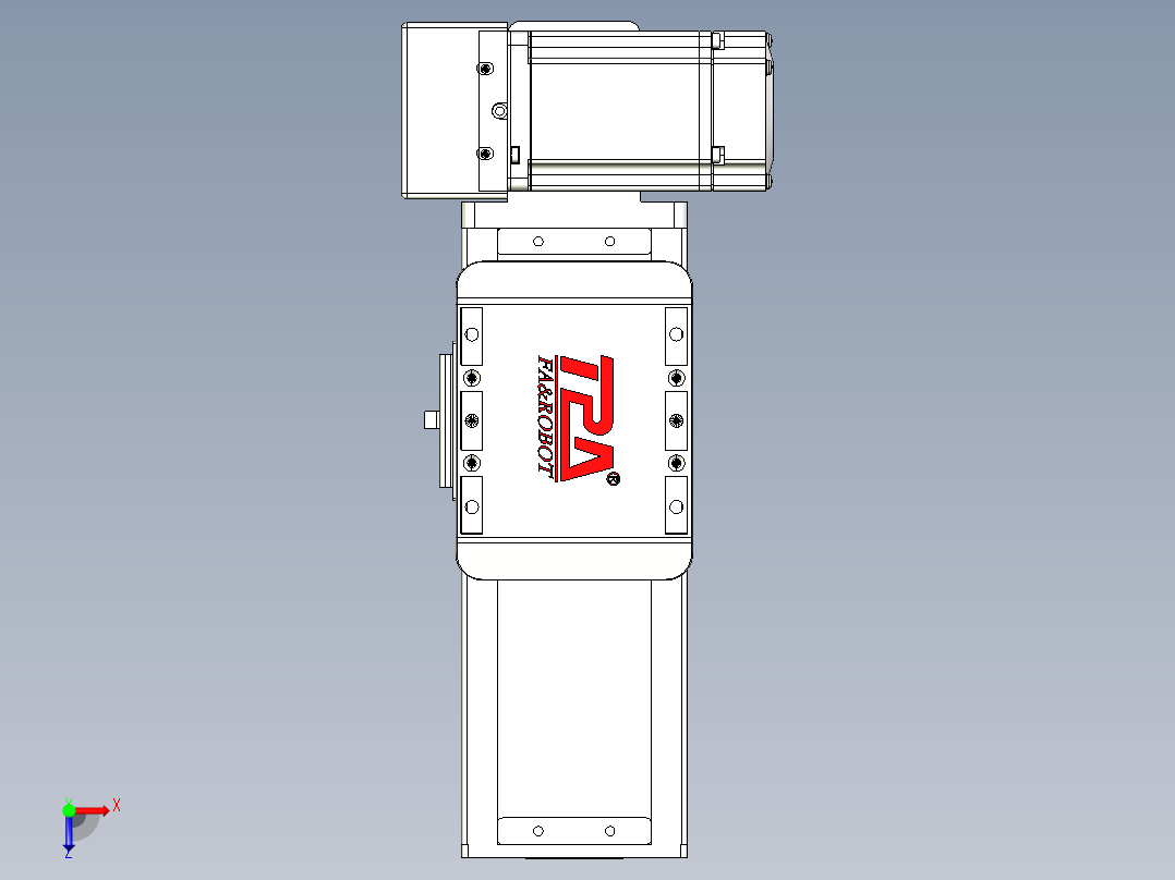 同步带全封闭直线模组TPA-HCB-85D-90-L50-RU-Y-P20-N3俯视图