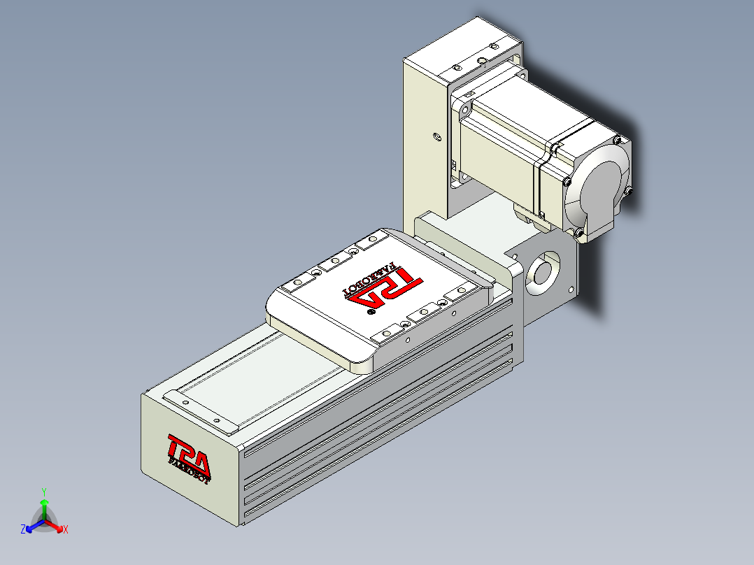 同步带全封闭直线模组TPA-HCB-85D-90-L50-RU-Y-P20-N3正等轴测图