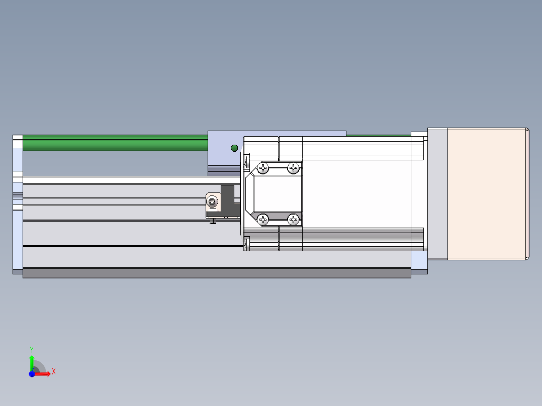 MTH丝杆半封闭模组MT75BS-BR-57前视图