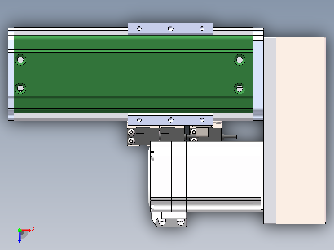 MTH丝杆半封闭模组MT75BS-BR-57俯视图