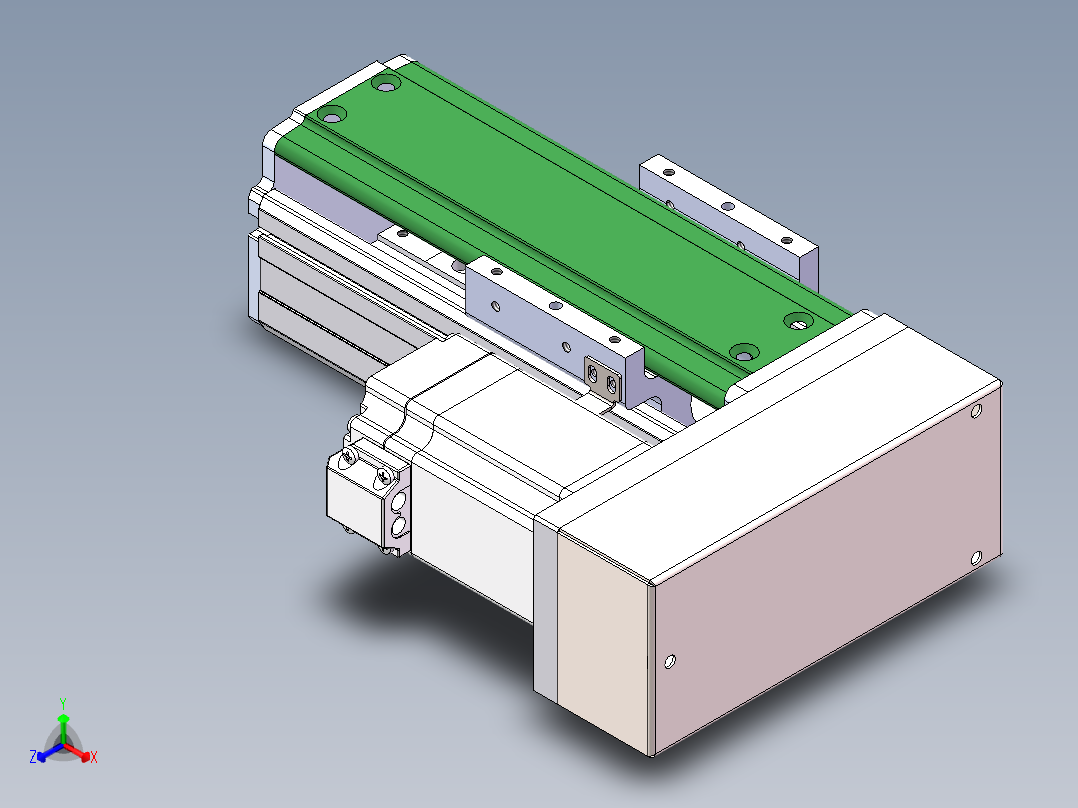 MTH丝杆半封闭模组MT75BS-BR-57正等轴测图