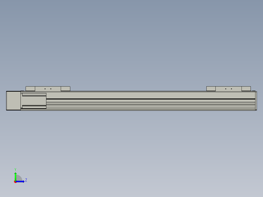 直线模组WG-LHC12-S650-L设计图纸左视图
