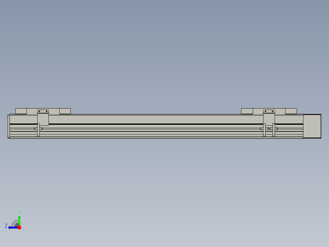直线模组WG-LHC12-S650-L设计图纸右视图