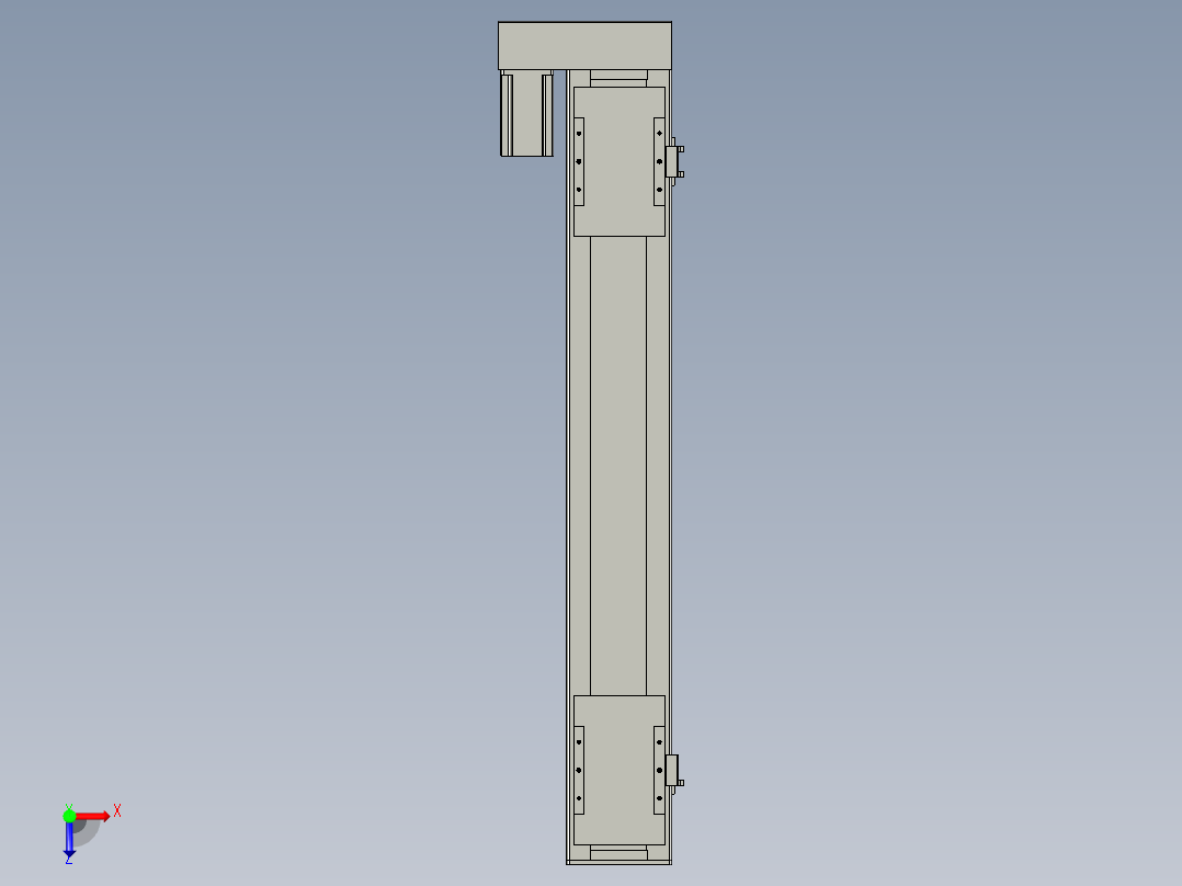 直线模组WG-LHC12-S650-L设计图纸俯视图