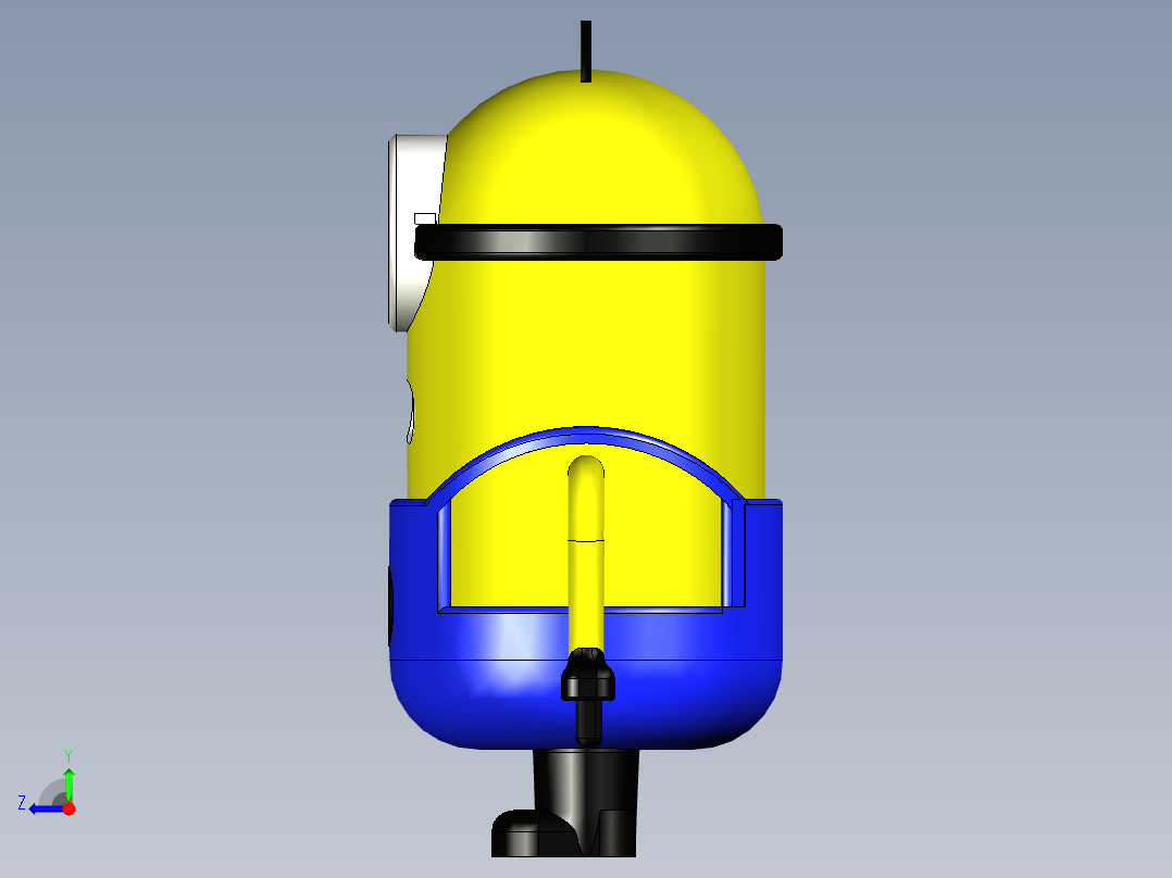 胜利的小黄人模型右视图