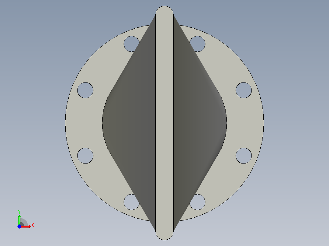 鸭嘴止回阀前视图