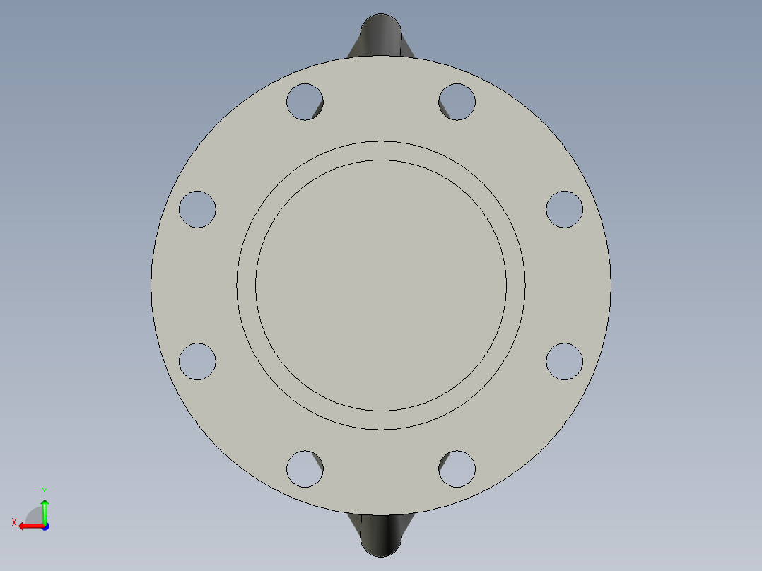 鸭嘴止回阀后视图