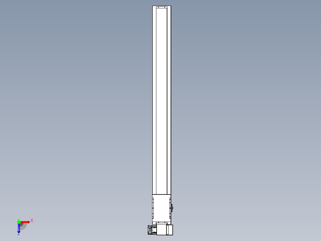 同步带全封闭直线模组TPA-HCB-120D-90-L1150-RP-C-P40-N3俯视图