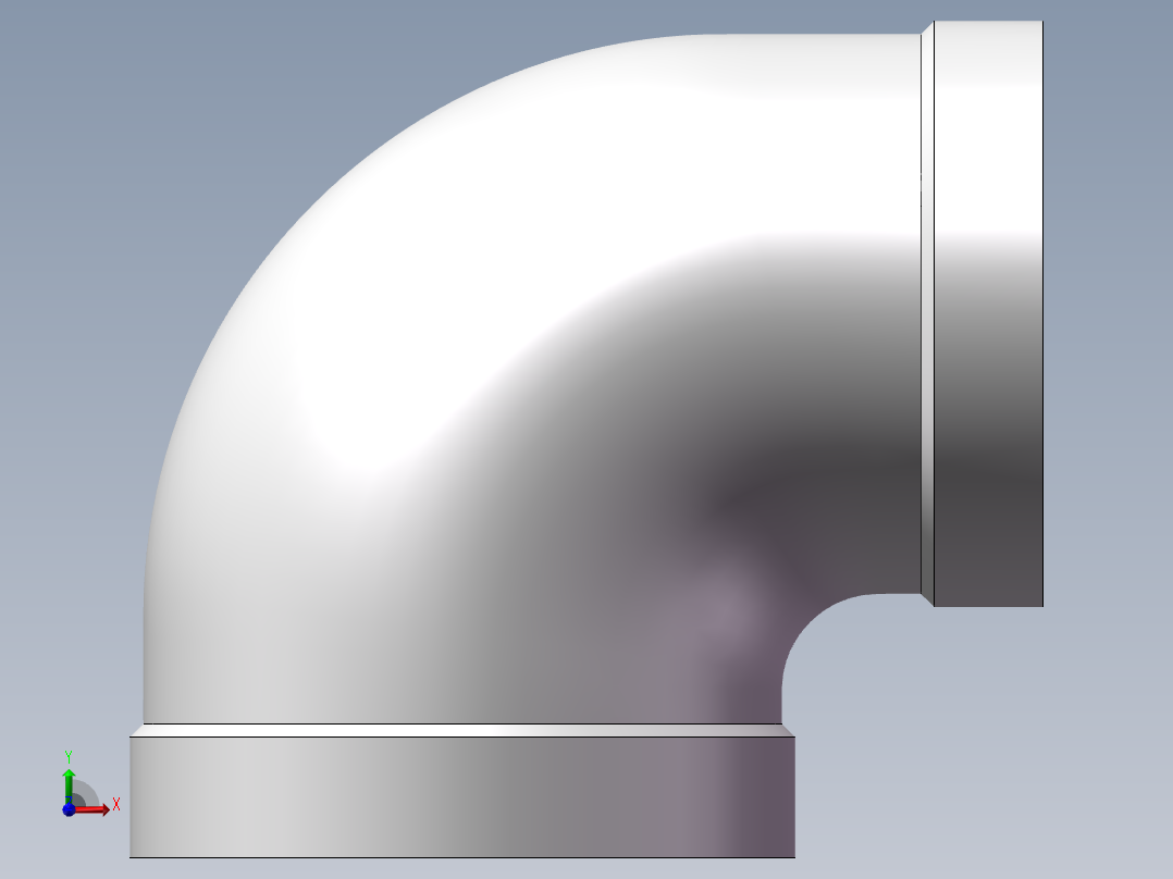 弯头-异径内丝 DN40-DN32前视图