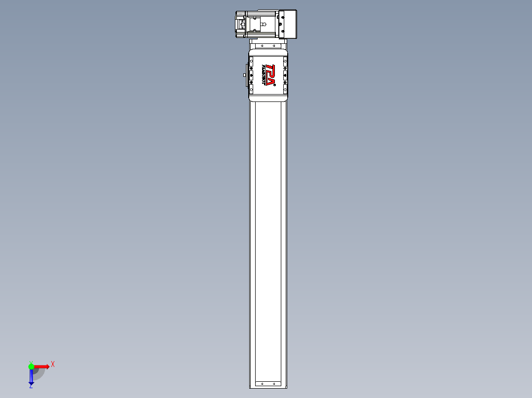 同步带全封闭直线模组TPA-HCB-85D-90-L600-LU-C-P20-N3俯视图