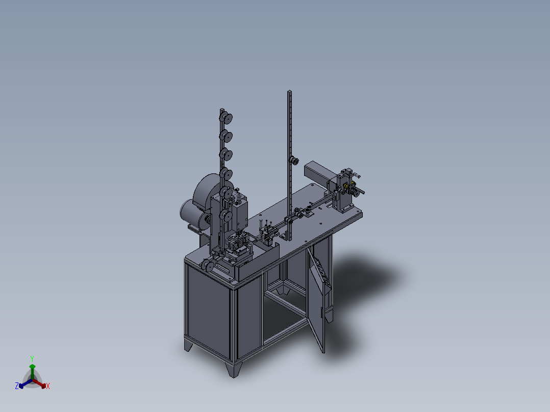 拉链设备-3#定寸机（sw16可编辑+工程图）主视图