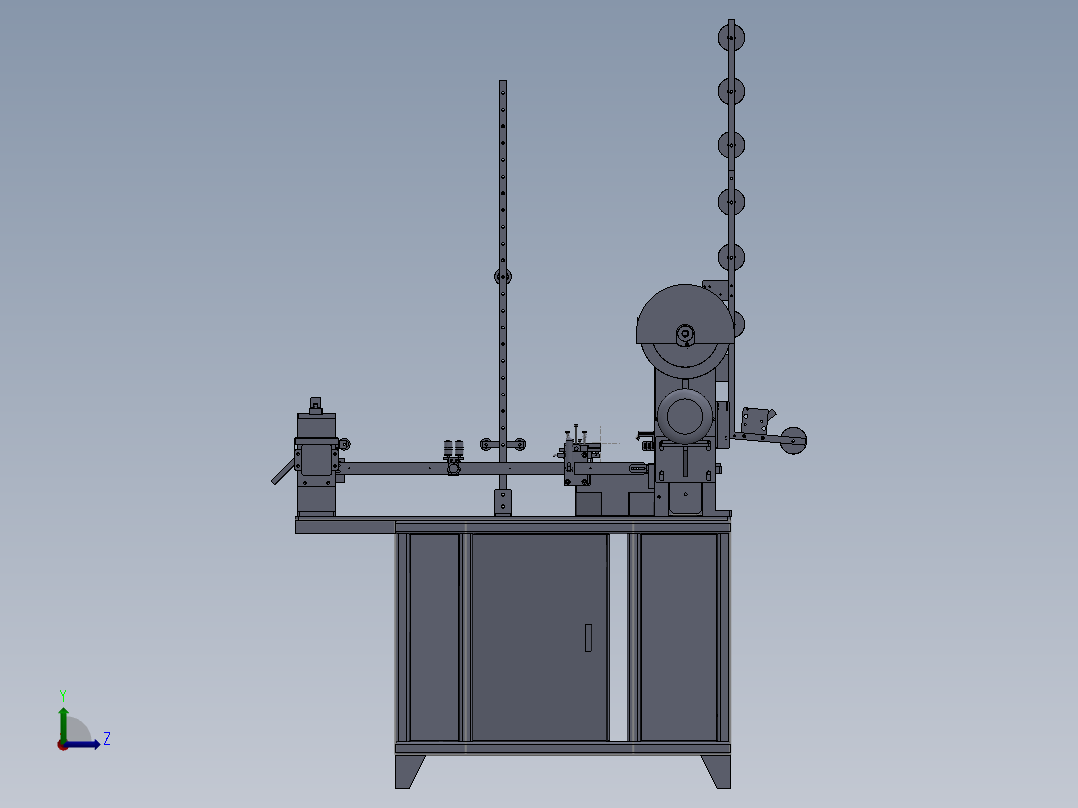 拉链设备-3#定寸机（sw16可编辑+工程图）左视图