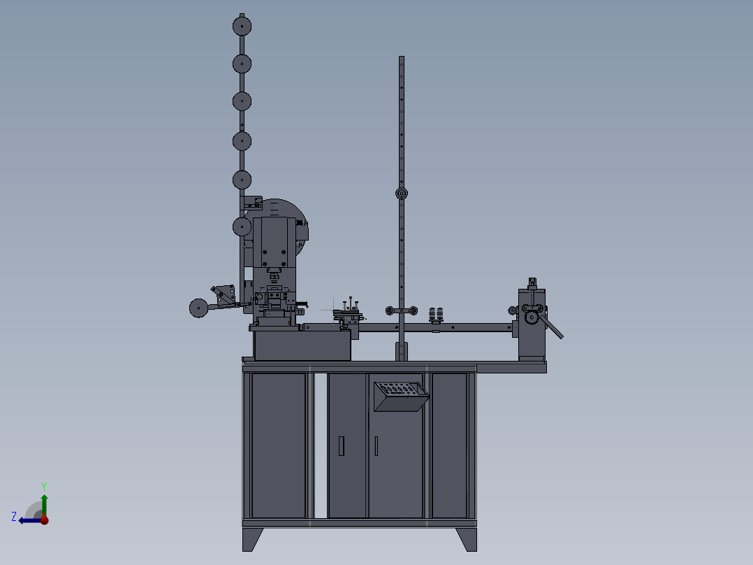 拉链设备-3#定寸机（sw16可编辑+工程图）右视图