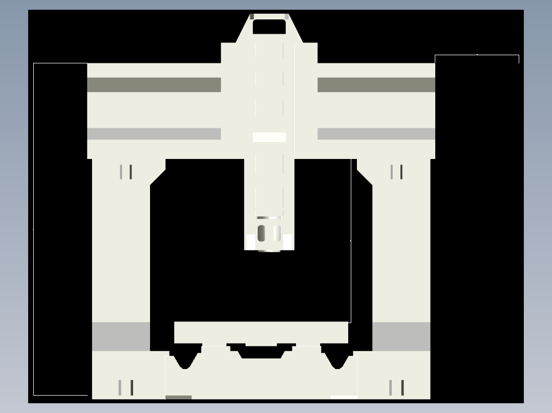 龙门铣 平面CAD 三维立体图纸 包含CAD图纸参考资料