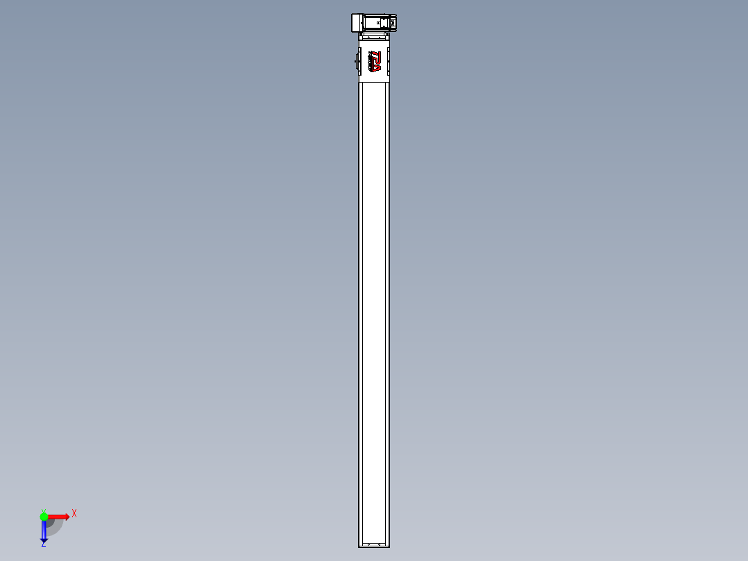 同步带全封闭直线模组TPA-HCB-110D-90-L1600-RU-C-P40-N3俯视图