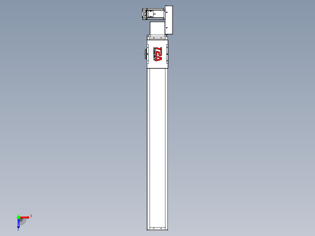 同步带全封闭直线模组TPA-HCB-110D-90-L800-ML-C-P40-N3俯视图