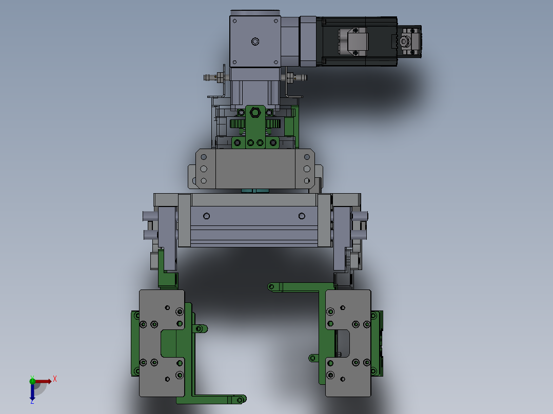 夹持旋转组件sw18俯视图